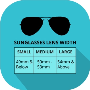 Sunglasses Lens Width Small, Medium and Large at Titan Eye+